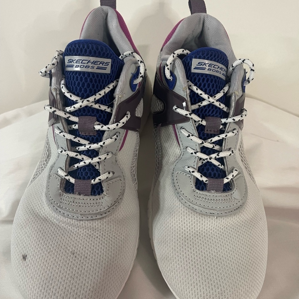 Skechers Light Gray and Violet Sneakers - Picture 7 of 11